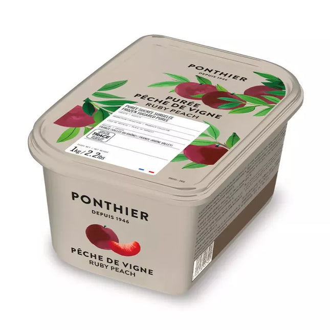 Puree Đào Hồng (Nghiền Nhuyễn) Ponthier 1kg x 6 Hộp