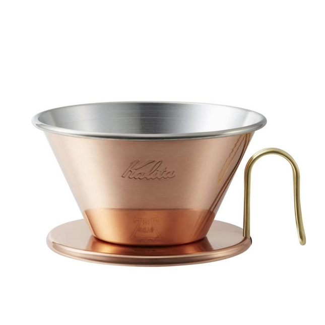 Phểu tròn kiểu kalita wave 02 bằng đồng