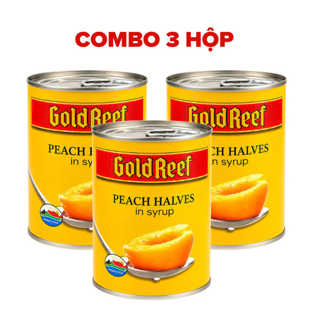 Đào ngâm Gold Reef Peach Halves In Syrup 825g x 12 Hộp