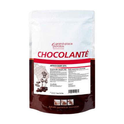 Socola dạng nút đen 65% Puratos 1kg x 8 Túi