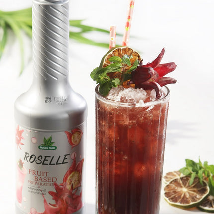 Sốt trái cây vị hoa bụt giấm (Roselle) NATURE TASTE 750 ml