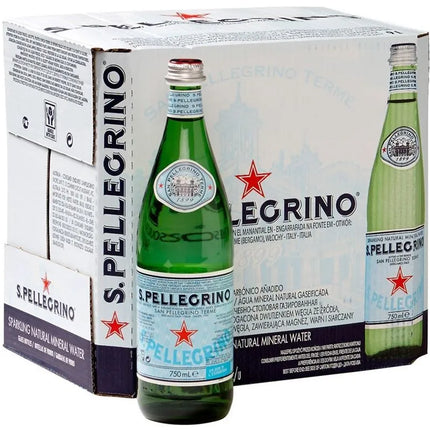 Nước Khoáng Tự Nhiên San Pellegrino (có gas) 750ml x 12 Chai