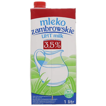 Sữa Tươi Tiệt Trùng 3.5% Béo Mleko Zambrowskie 1L x 12 Hộp