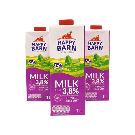 Sữa Tươi Tiệt Trùng 3.8% Béo Happy Barn 1000ml x 12 Hộp