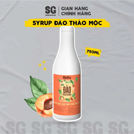 Syrup Đào Herbal Wemix (Peach) 750ml x 6 Chai