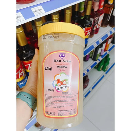 Thạch Dừa Hương Vải DouXian 2,5kg x 6 hộp