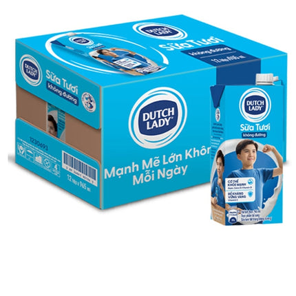 Sữa tươi tiệt trùng Dutch Lady không đường 965ml x 12 hộp