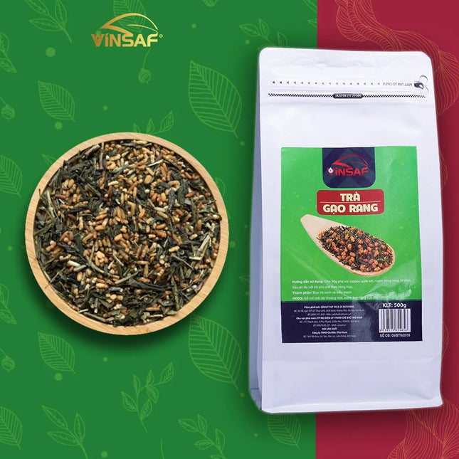 Trà Gạo Rang VinSaf 500g x 20 Gói