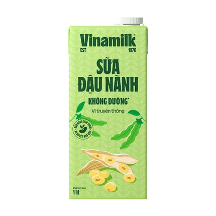 Sữa Đậu Nành Không Đường Vinamilk 1000ml x 12 Hộp