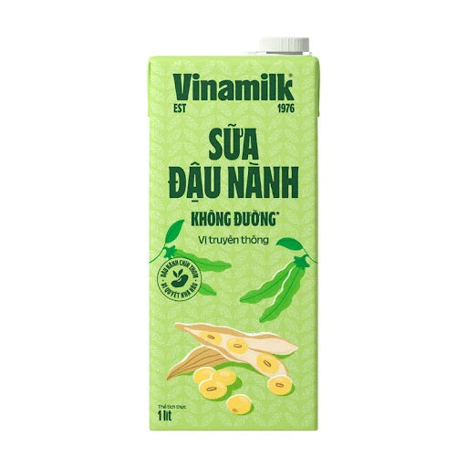 Sữa Đậu Nành Không Đường Vinamilk 1000ml x 12 Hộp