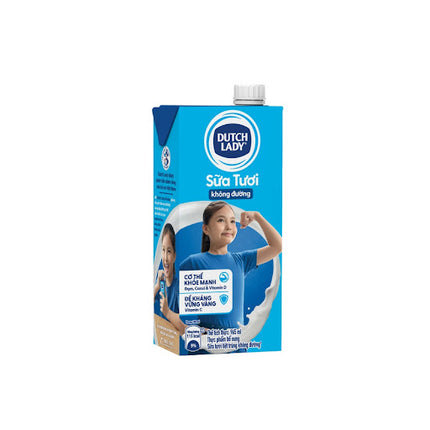 Sữa tươi tiệt trùng Dutch Lady không đường 965ml x 12 hộp