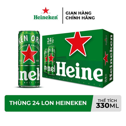 Bia Heineken Xanh 330ml x 24 Lon