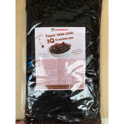 Trân châu 3Q vị đường đen Wonderful 2kg x 6 Gói