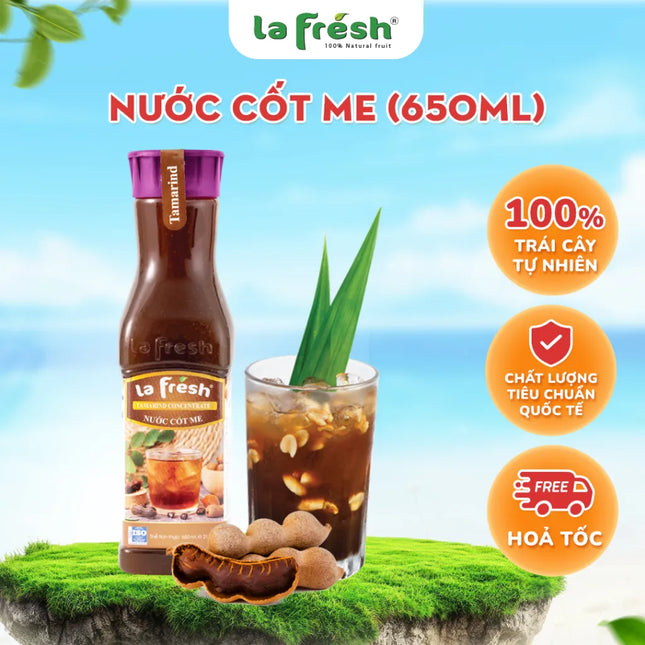 Nước Cốt Me Lafresh Chai 650ml x 12 chai