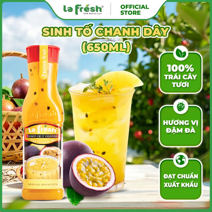 Sinh Tố Chanh Dây Lafresh 650ml x 12 Chai