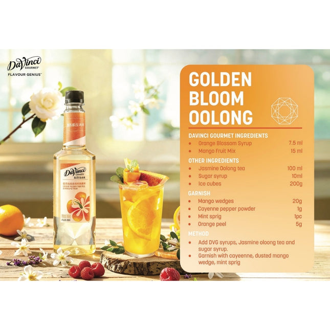 Syrup Davinci Hương Hoa & Vỏ Cam / Orange Blossom & Peel 750ml x 12 Chai