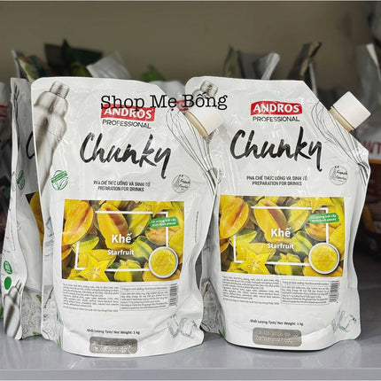Chunky Khế (Starfruit) ANDROS 1 kg x 8 Túi