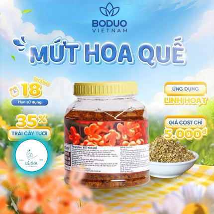 Mứt Hoa Quế Boduo 1kg x 12 hộp