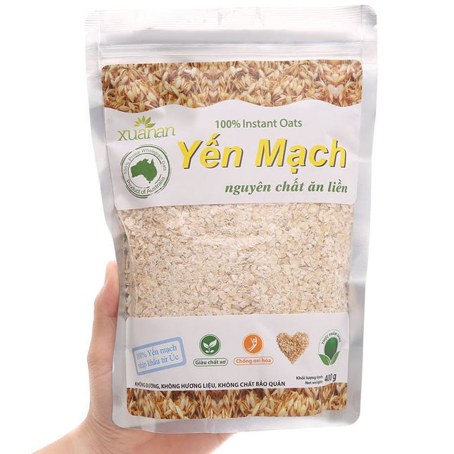 Yến Mạch Nguyên Chất Cán Mỏng Xuân An Gói 400g