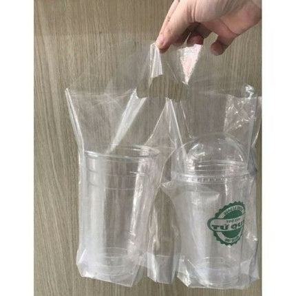 Túi đựng 2 ly xếp đáy vách ngăn